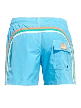 Sundek Men's Coastal Blue Elastic Waist Swim Shorts